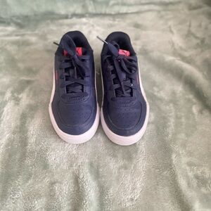 Puma Blue and Red Sneakers with Athletic-Casual Style